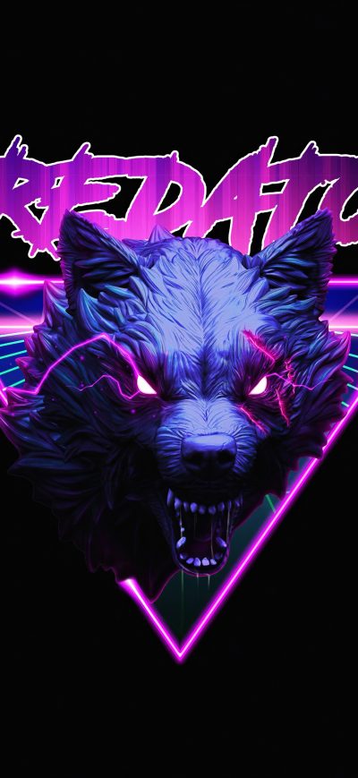 Fond d'écran iPhone Wolf Predator Minimalist 4k
