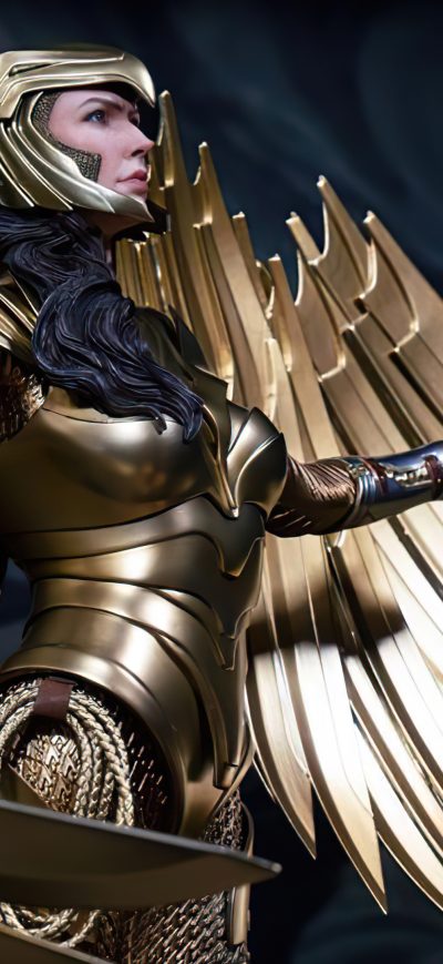 Fond d'écran iPhone Wonder Woman 1984 Yellow Armor Suit