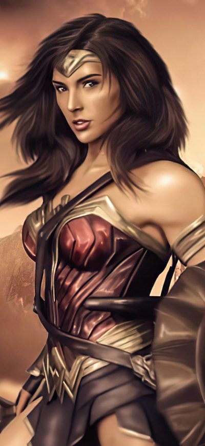 Fond d'écran iPhone Wonder Woman Digitalart 5k