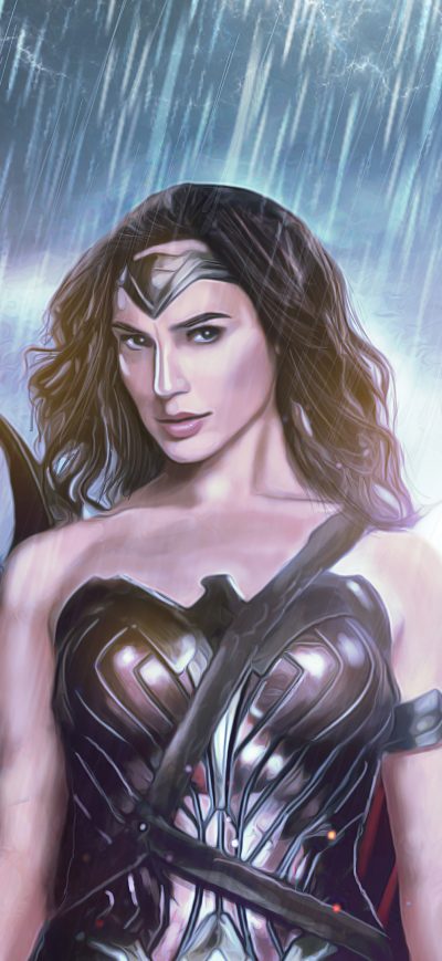 Fond d'écran iPhone Wonder Woman Batman Superman 4k