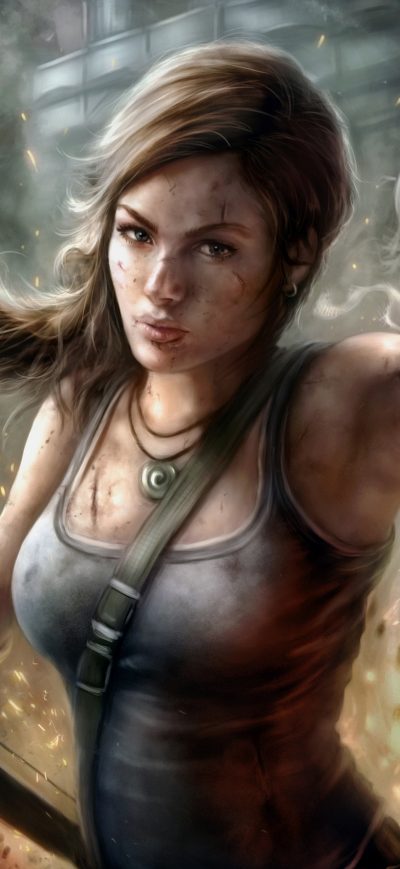 Fond d'écran iPhone Lara Croft Tomb Raider Fanart 5k