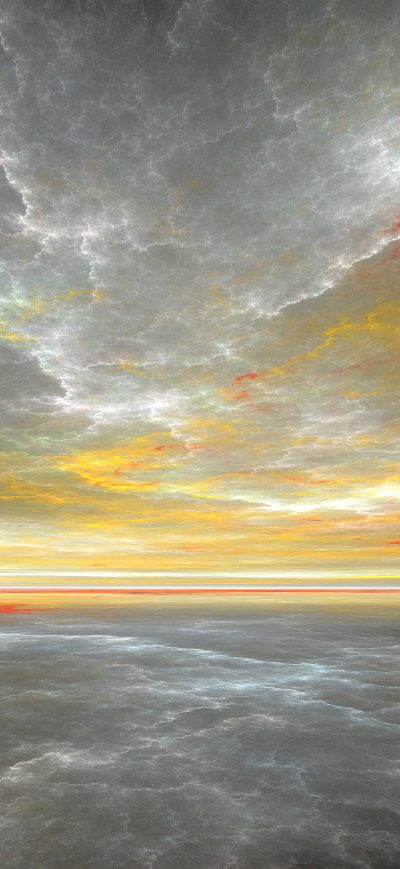 Fond d'écran iPhone Waves Sky Fractal Art Abstract 4k