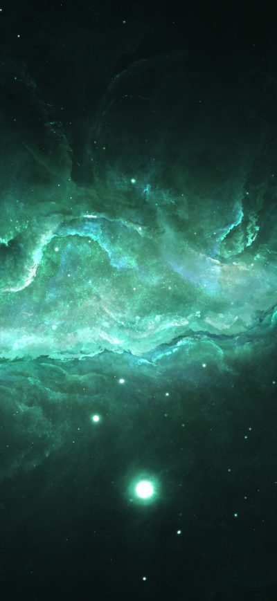 Fond d'écran iPhone Nebula Space Art 5k
