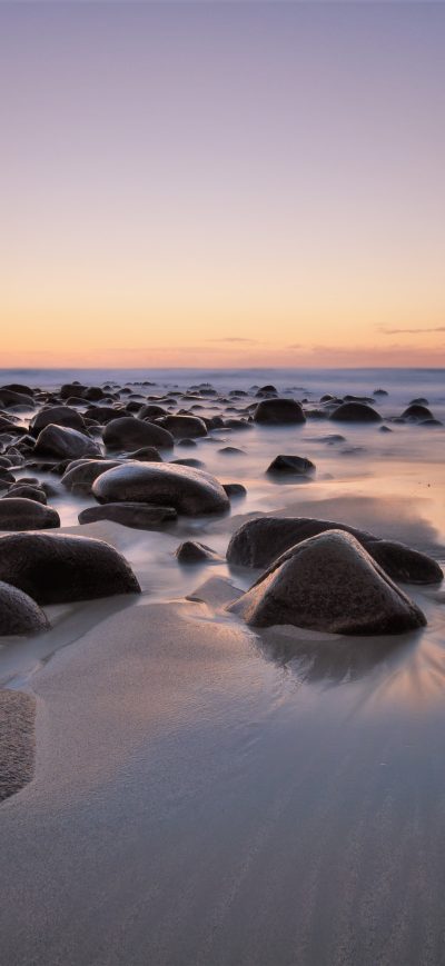 Fond d'écran iPhone Rocks Mountains Beach 4k