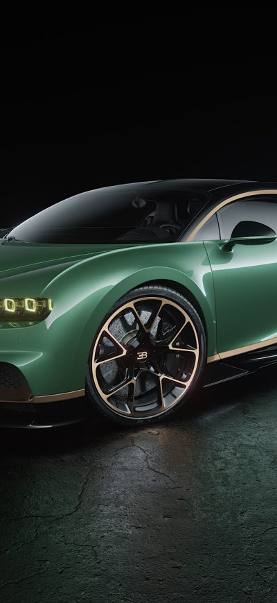Fond d'écran iPhone Green Bugatti Chiron CGI