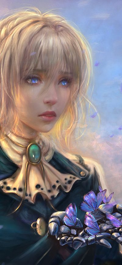 Fond d'écran iPhone Violet Evergarden Anime Girl