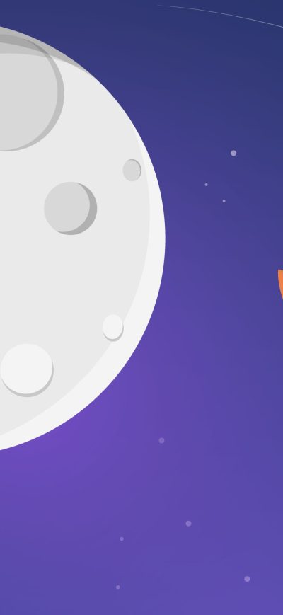 Fond d'écran iPhone Moon Rocket Minimalism