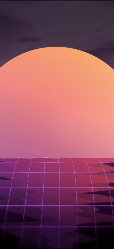Fond d'écran iPhone Retrowave Moon