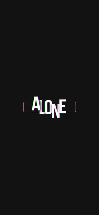 Fond d'écran iPhone Alone Simple Typography 4k