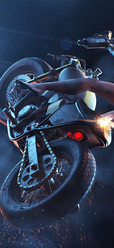 Fond d'écran iPhone Biker Girl Stunts
