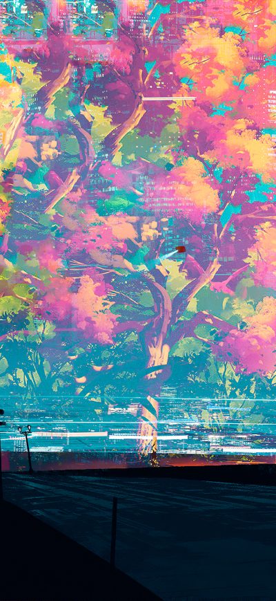 Fond d'écran iPhone Painted City 4k