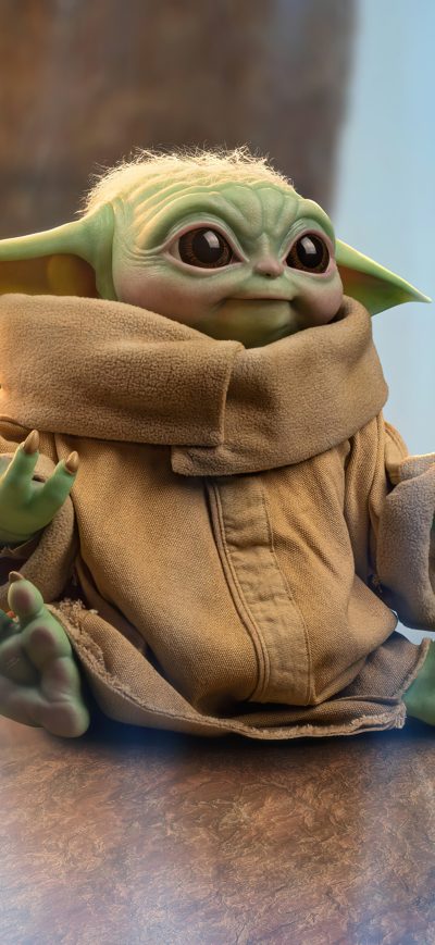 Fond d'écran iPhone Baby Yoda 3d Art 4k