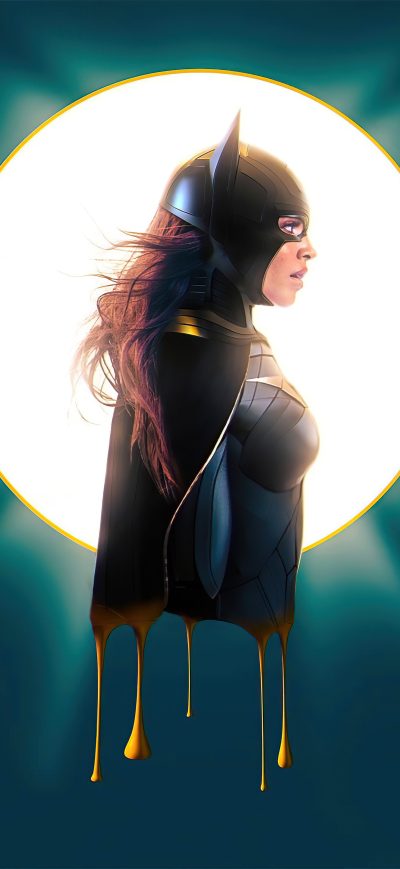 Fond d'écran iPhone The Batgirl Symbol Minimal 5k
