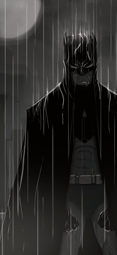 Fond d'écran iPhone Batman Under The Rain 4k