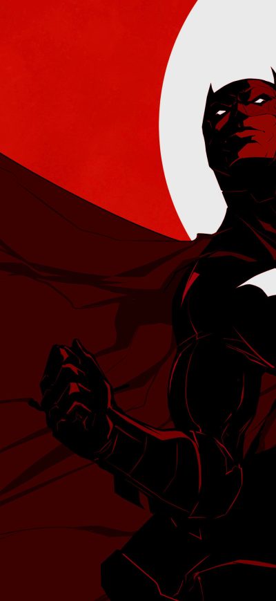 Fond d'écran iPhone Batman Red Dark Theme
