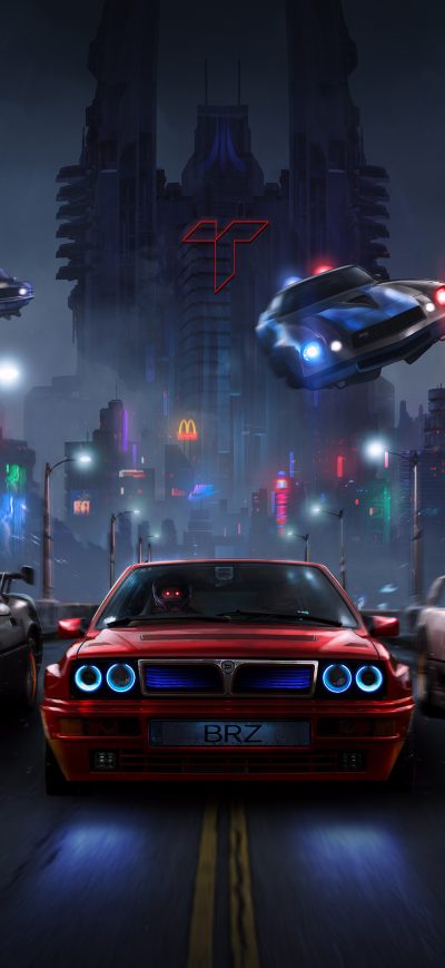 Fond d'écran iPhone Racers Night Chase 4k