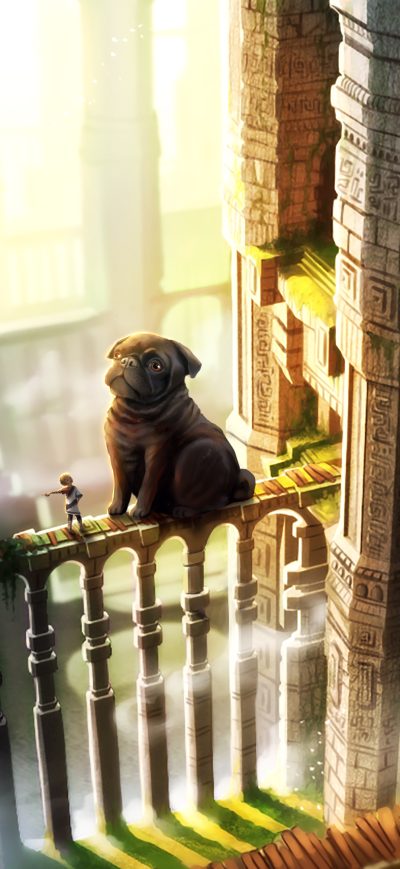 Fond d'écran iPhone The Last Guardian Pug Dog 5k