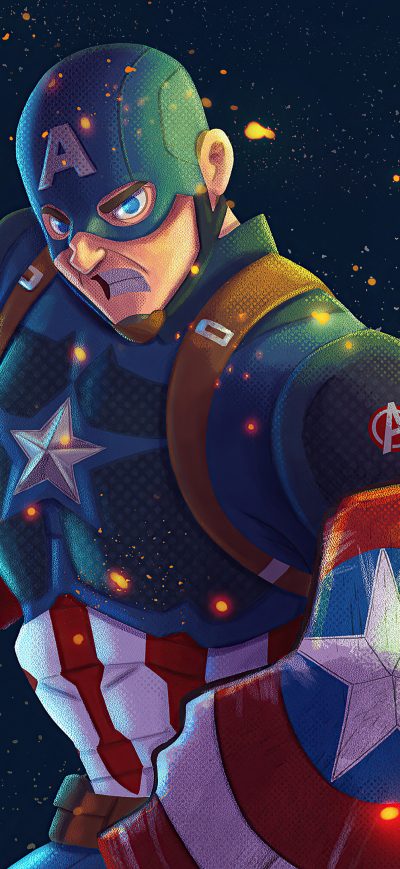 Fond d'écran iPhone Captain America Mjolnir Artwork 4k 2020