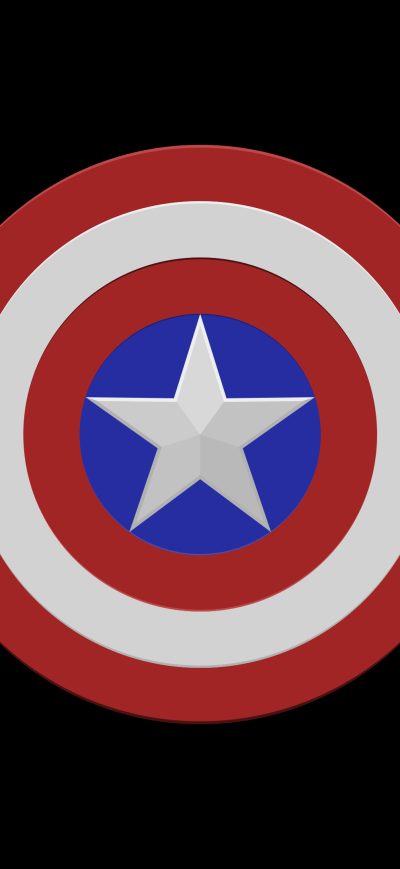 Fond d'écran iPhone Captain America Shield Dark 4k