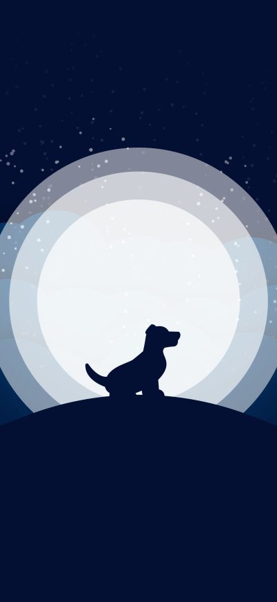Fond d'écran iPhone Dog Moon Abstract 10k