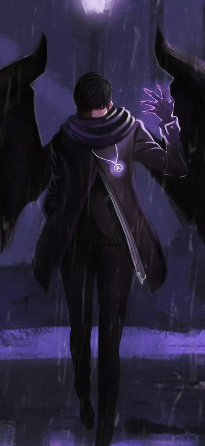 Fond d'écran iPhone Demon Character With Wings 4k