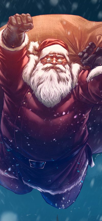 Fond d'écran iPhone Christmas Santa Digital Art