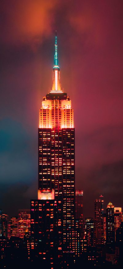 Fond d'écran iPhone Empire State Building Night 5k