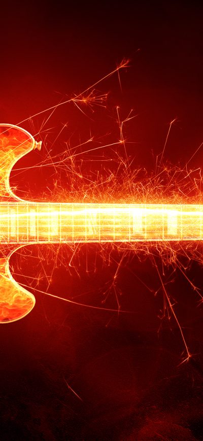 Fond d'écran iPhone Blazing Guitar