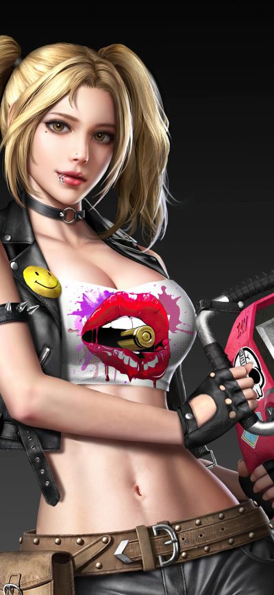 Fond d'écran iPhone Fantasy Girl With Chainsaw