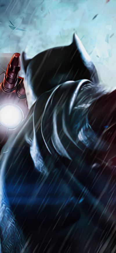 Fond d'écran iPhone Iron Man Vs Batman 4k
