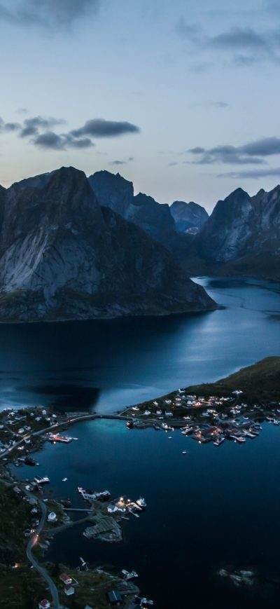 Fond d'écran iPhone Reine At Lofoten Islands At Sunset 5k