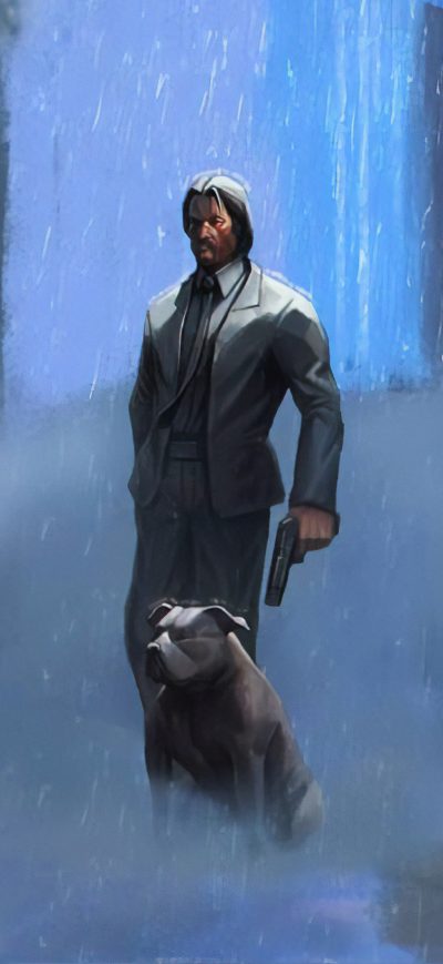 Fond d'écran iPhone John Wick And His Dog