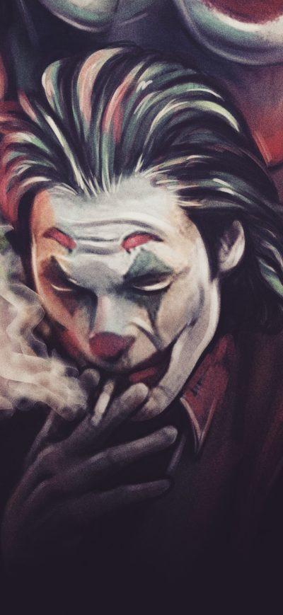 Fond d'écran Joker Smoker Art sur iPhone