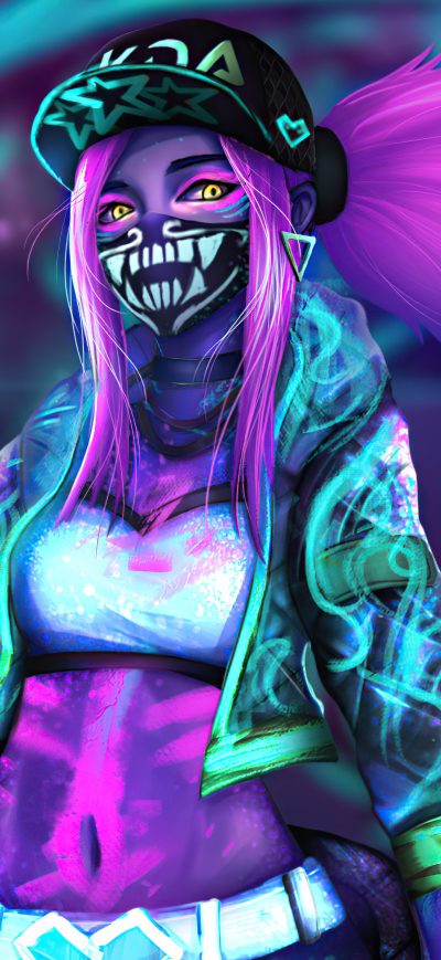 Fond d'écran iPhone Kda Akali Fan Art 5k