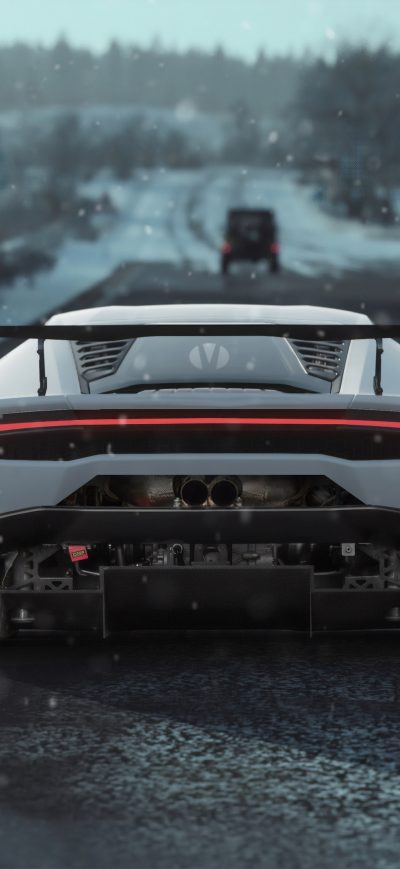 Fond d'écran iPhone Lamborghini Huracan 4k Rear