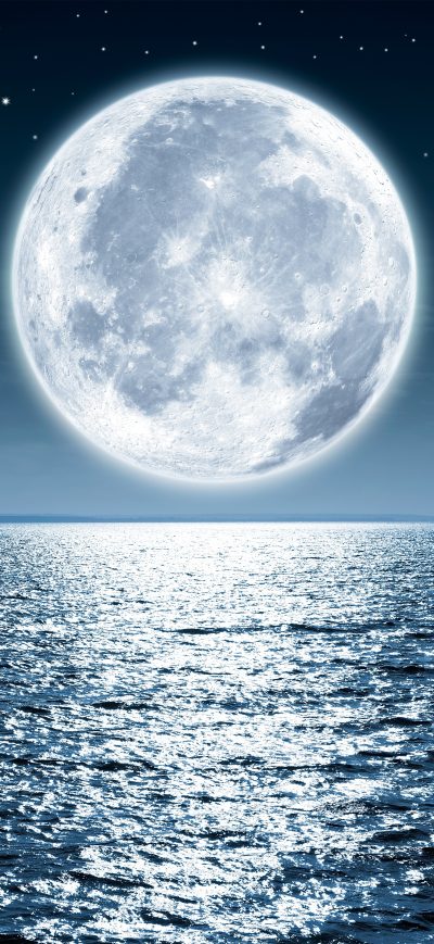 Fond d'écran iPhone Moon Sea Night 5k