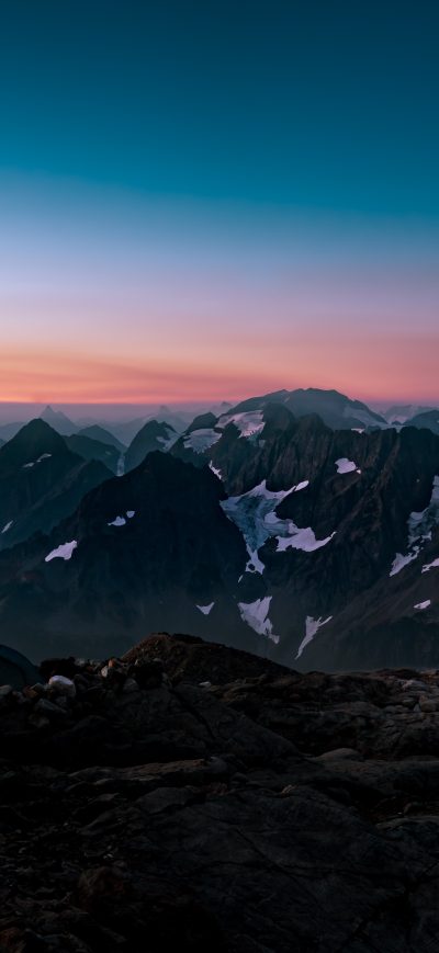 Fond d'écran iPhone Mountain Range At Sunset 5k