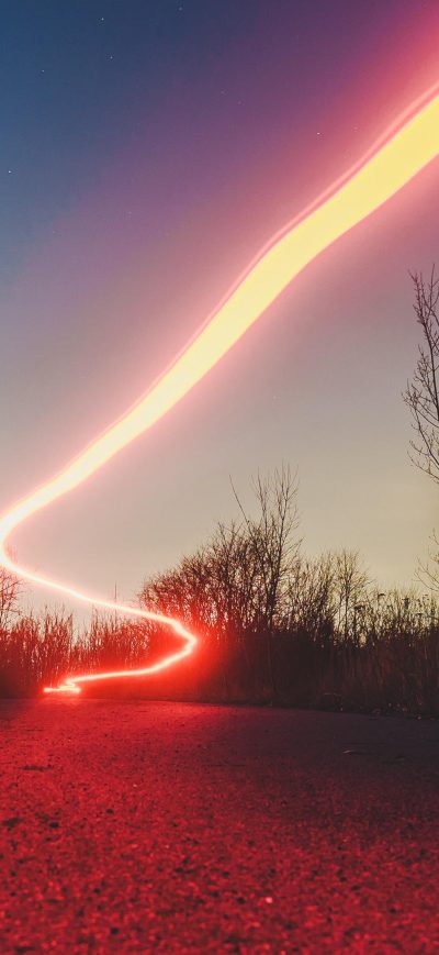 Fond d'écran iPhone Unassumed Road Long Exposure Light 4k