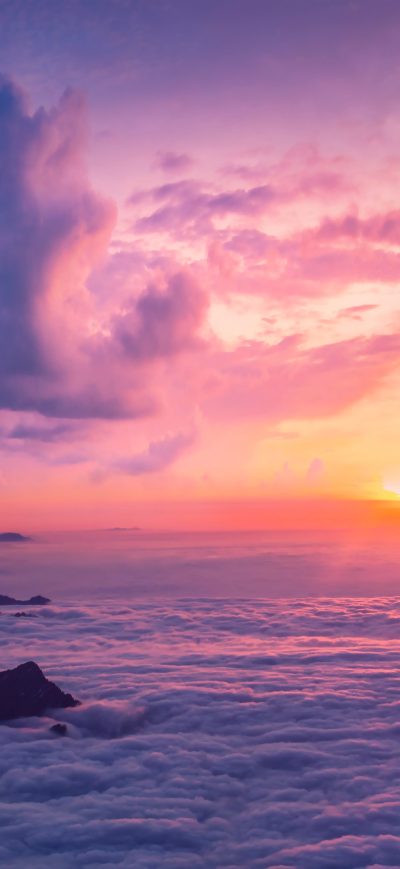 Fond d'écran iPhone Sea Of Clouds 8k