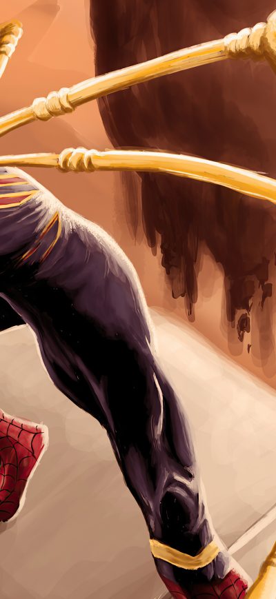 Fond d'écran iPhone Spider Man Iron Tech Suit 4k