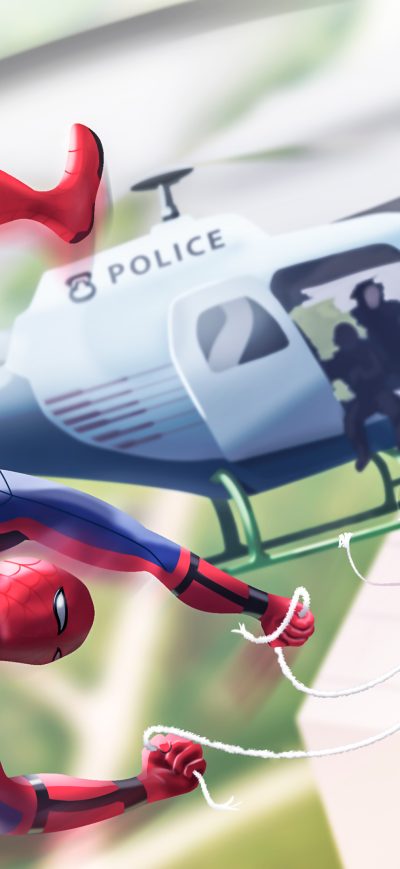 Fond d'écran iPhone Spiderman Homecoming Fan Art 4k