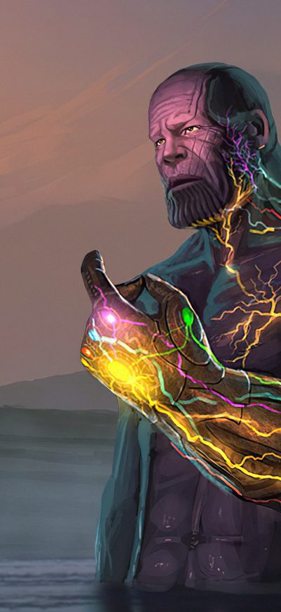 Fond d'écran iPhone Thanos Infinity Stone 4k