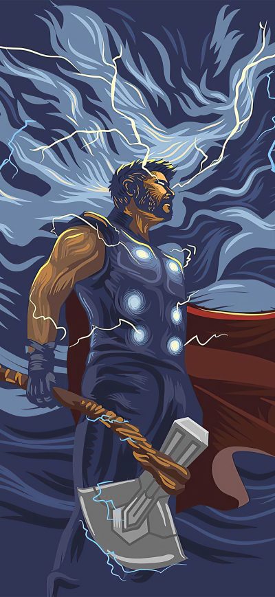 Fond d'écran iPhone Thor Powers 5k