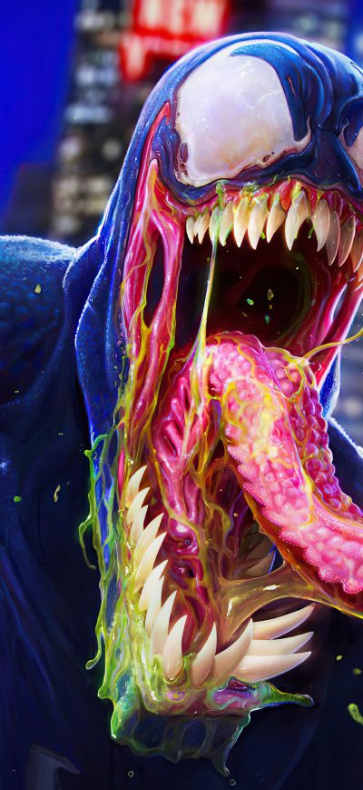 Fond d'écran iPhone Venom Big Mouth 4k