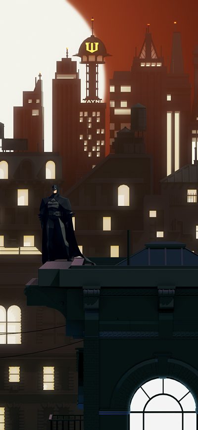 Fond d'écran iPhone Batman New Gotham Art