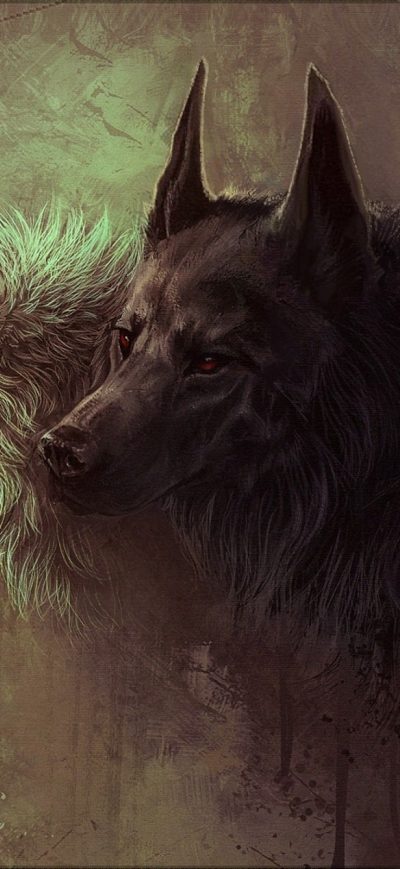 Fond d'écran iPhone Wolf Art