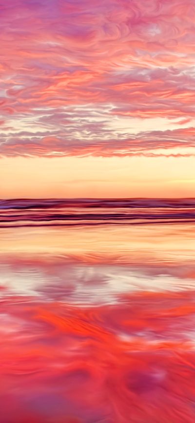Fond d'écran iPhone Sea Illustration Artwork Sky Landscape