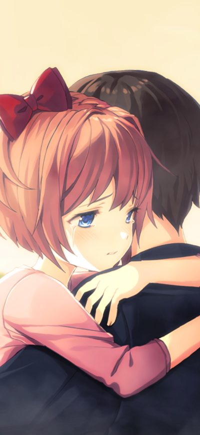 Fond d'écran iPhone Cute Anime Couple Hug