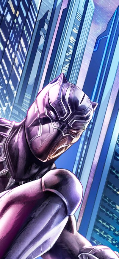 Fond d'écran iPhone Black Panther 5k Digital Art