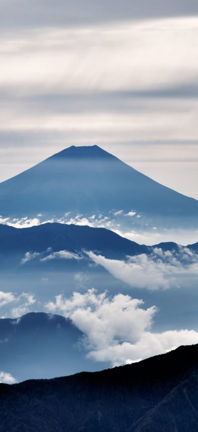 Fond d'écran iPhone Mount Fuji Landscape Clouds